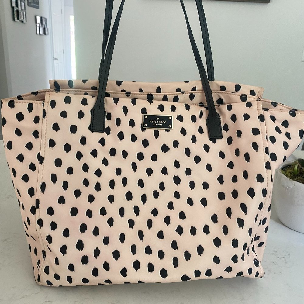 Kate Spade Pale Pink Polka Dot tote